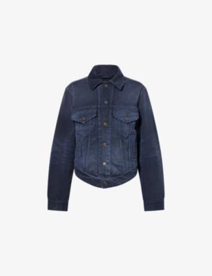 Curved-Waistband Denim Jacket by BALENCIAGA