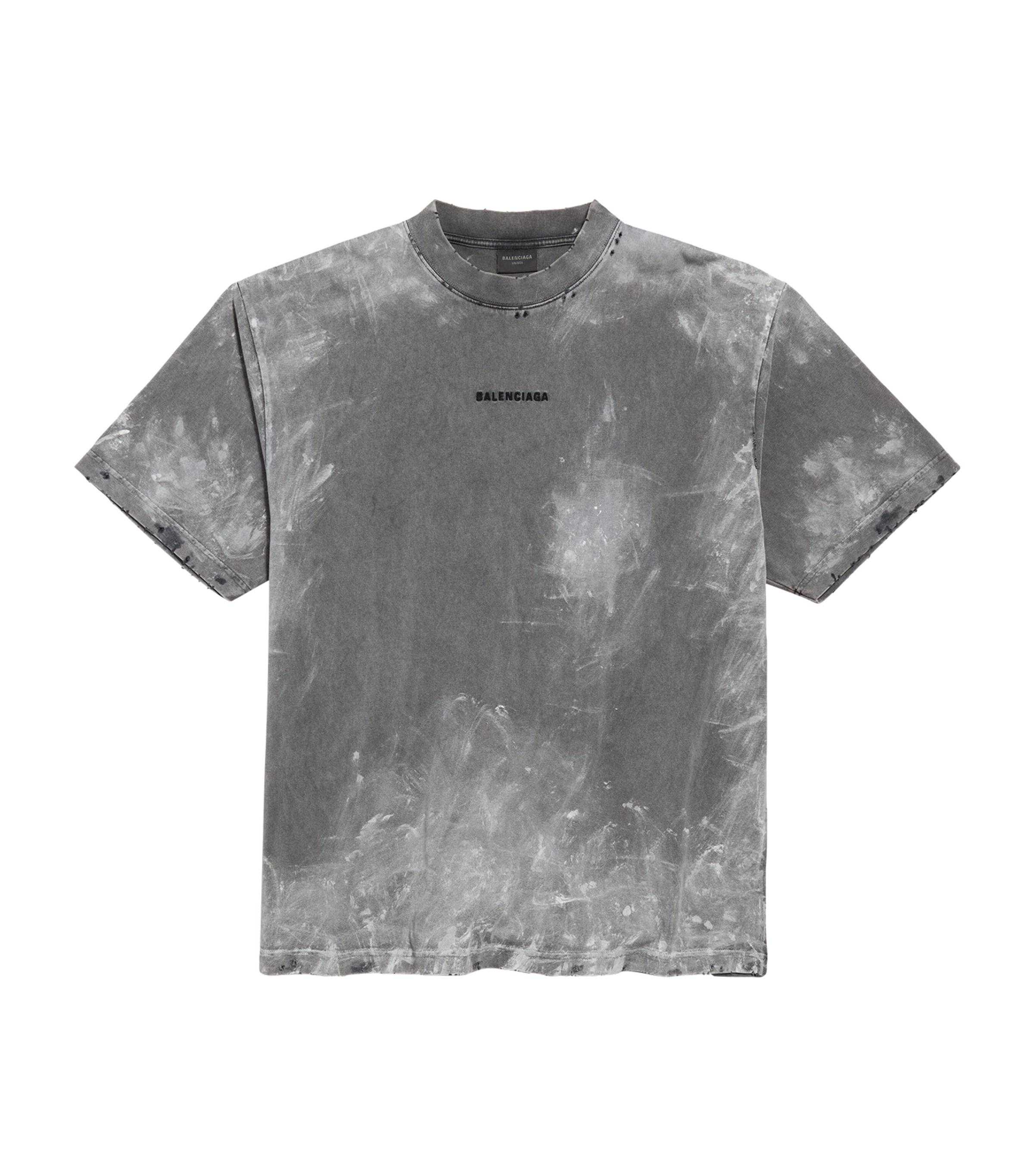 Distressed Logo T-Shirt by BALENCIAGA
