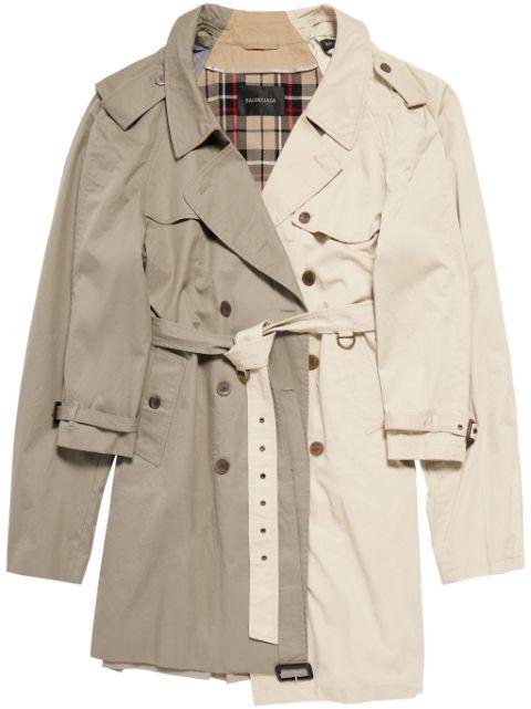 Double Sleeve hybrid cotton trench coat by BALENCIAGA
