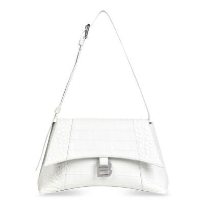 Downtown Small Shoulder Bag Crocodile Embossed by BALENCIAGA