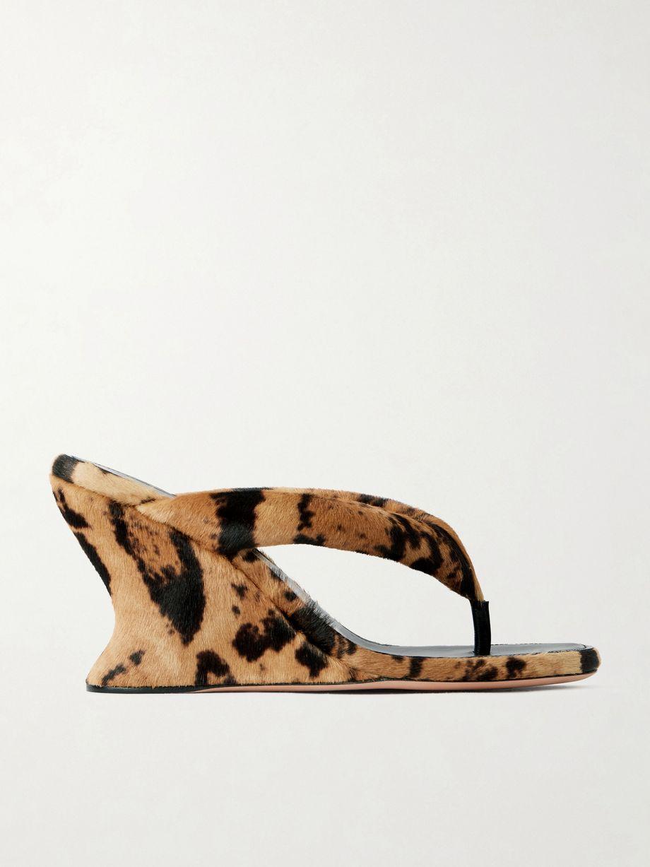 Gaeta leopard-print pony hair wedge mules by BALENCIAGA