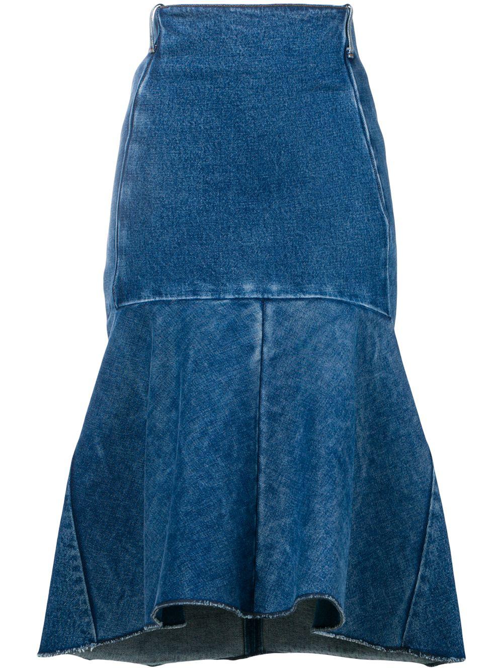 Godet peplum-style skirt by BALENCIAGA