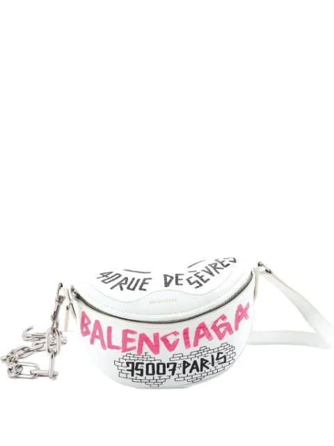 Graffiti Souvenir Leather XXS belt bag by BALENCIAGA 