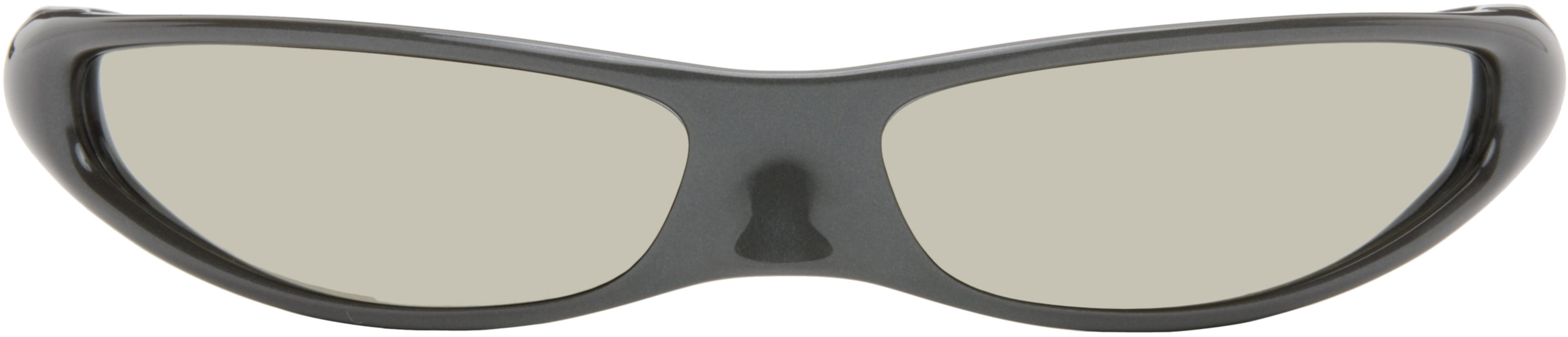 Gray Mirrored Sunglasses by BALENCIAGA