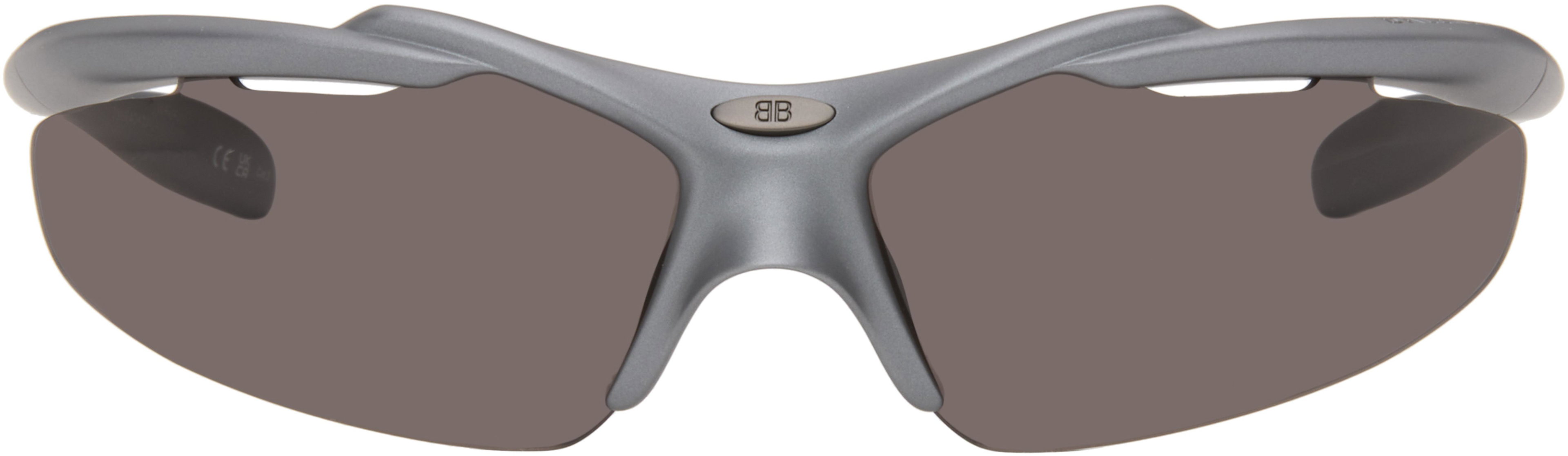 Gray Turbo D-Frame Sunglasses by BALENCIAGA