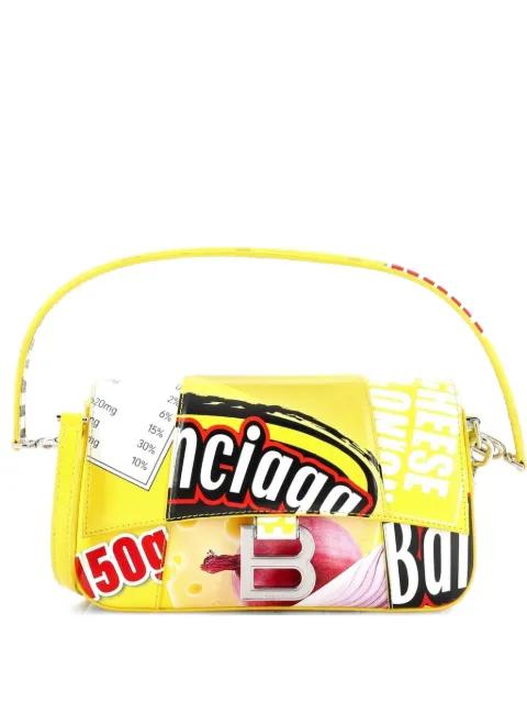 Hourglass Sling Convertible Printed Leather Small shoulder bag by BALENCIAGA 