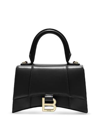 Hourglass XS Handbag Crocodile Embossed by BALENCIAGA
