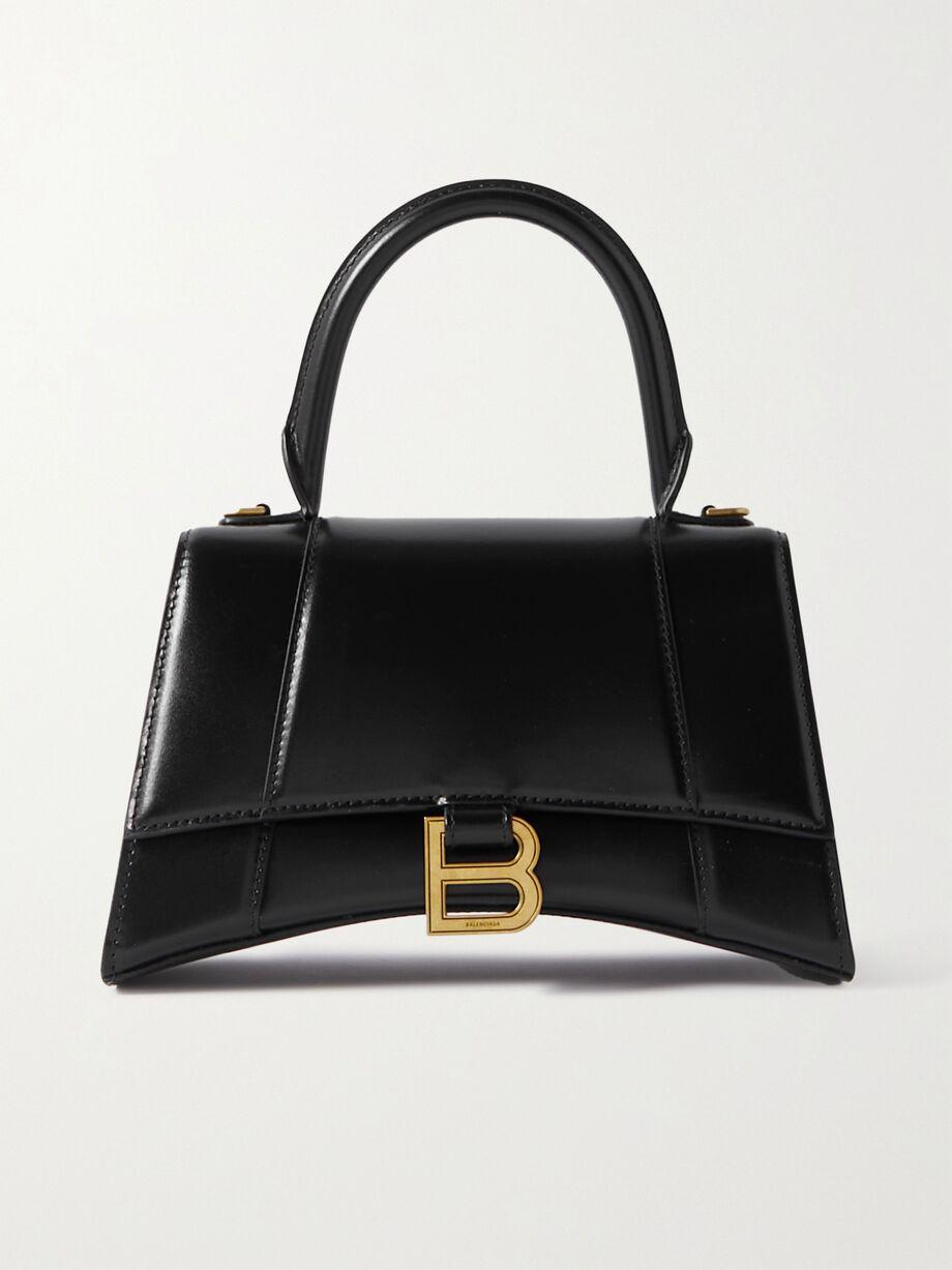 Hourglass leather tote by BALENCIAGA