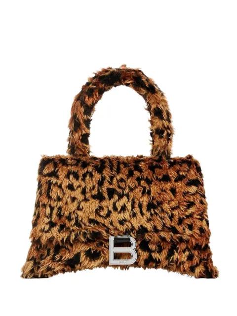 Hourglass leopard tote bag by BALENCIAGA