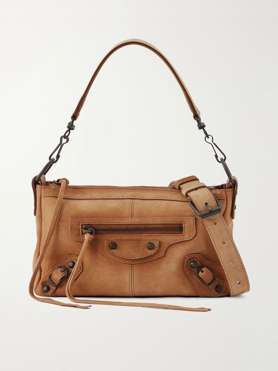 Le City Moto mini suede shoulder bag by BALENCIAGA