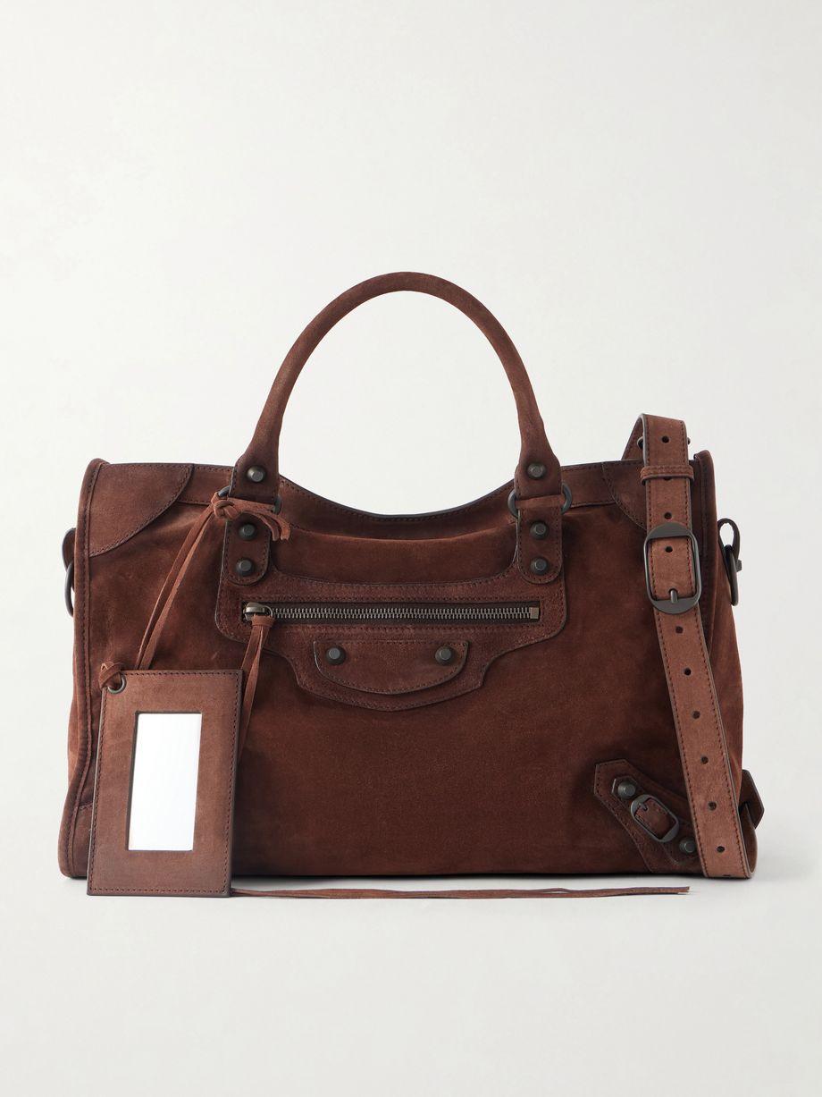 Le City medium suede shoulder bag by BALENCIAGA