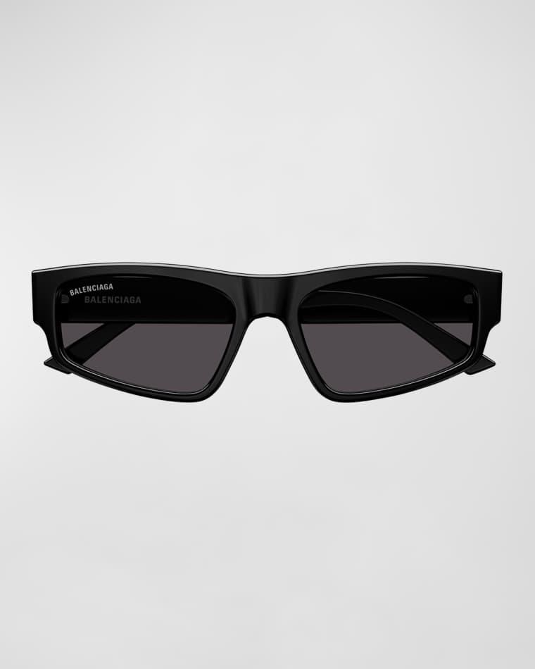 Logo Acetate Rectangle Sunglasses by BALENCIAGA