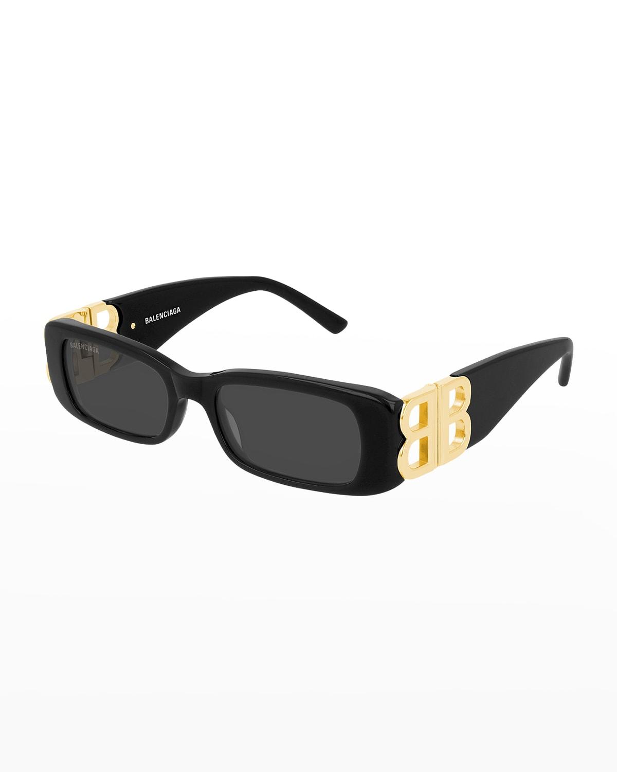 Logo Rectangle Acetate Sunglasses by BALENCIAGA