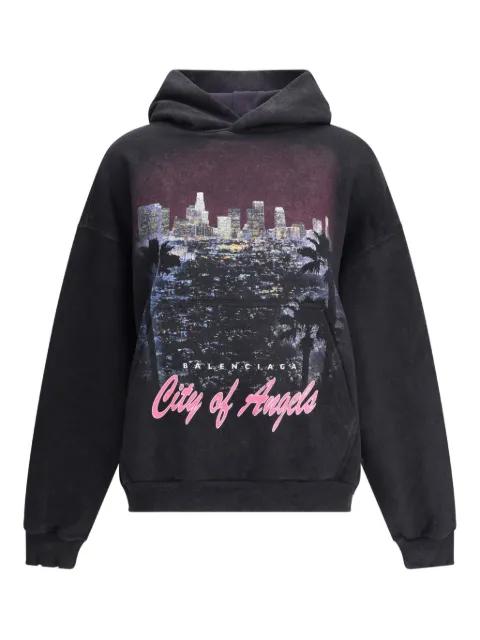 Los Angeles cityscape hoodie by BALENCIAGA