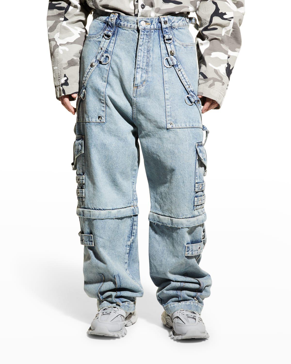 Men's Raver Baggy Denim Pants by BALENCIAGA