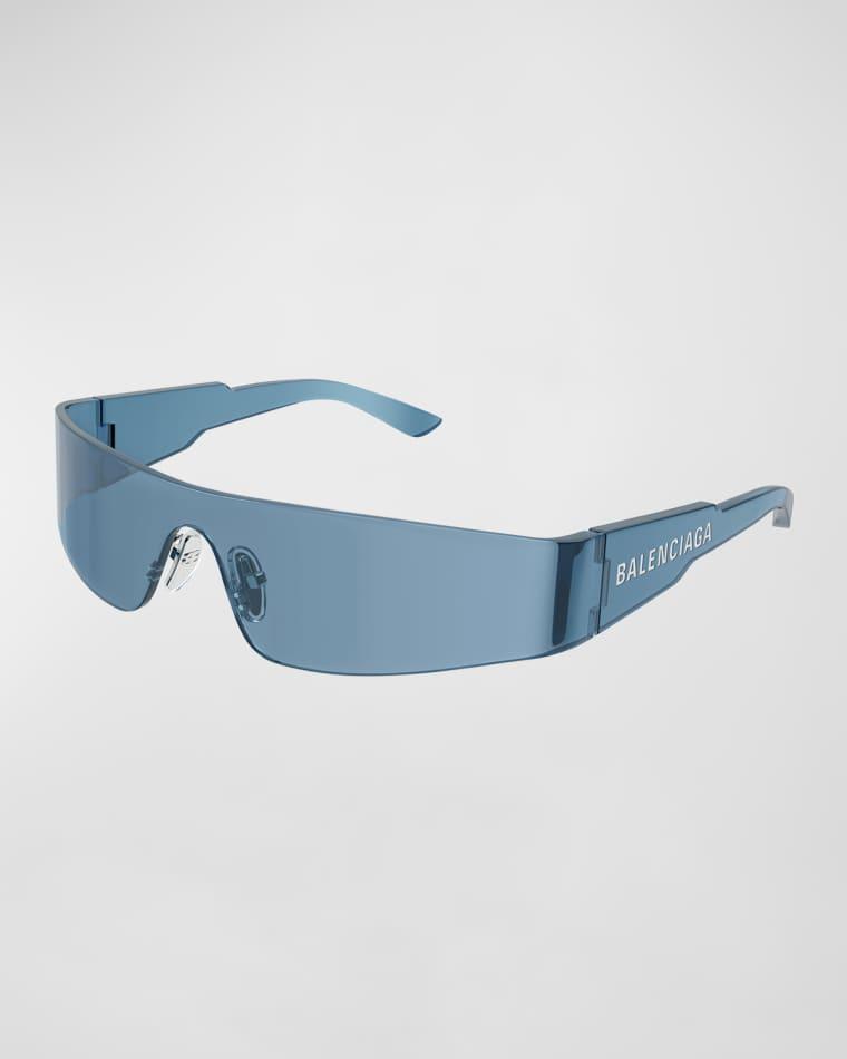Mirrored Rimless Wrap Sunglasses by BALENCIAGA