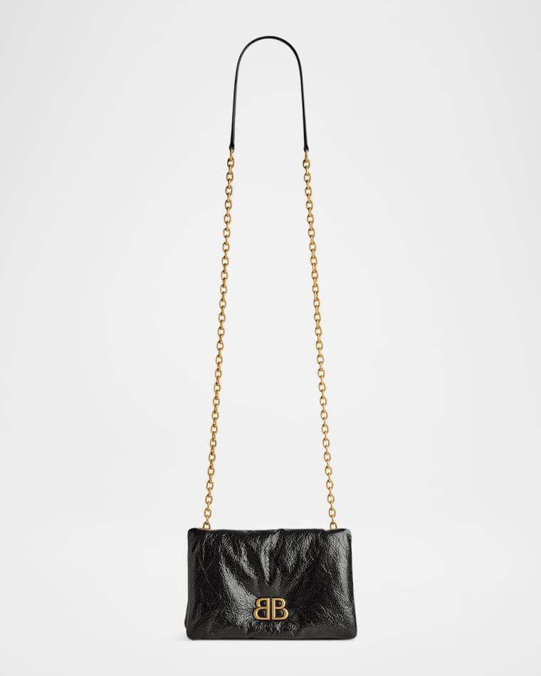 Monaco Puffy Shiny Leather Shoulder Bag by BALENCIAGA