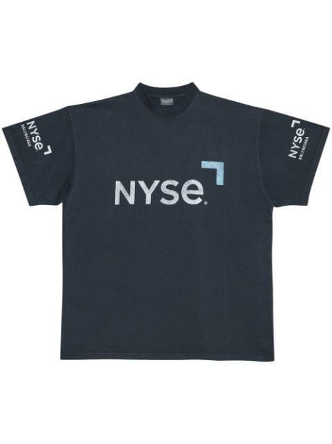 NYSE-print drop-shoulder T-shirt by BALENCIAGA