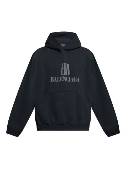 Nano BB logo-embroidered hoodie by BALENCIAGA