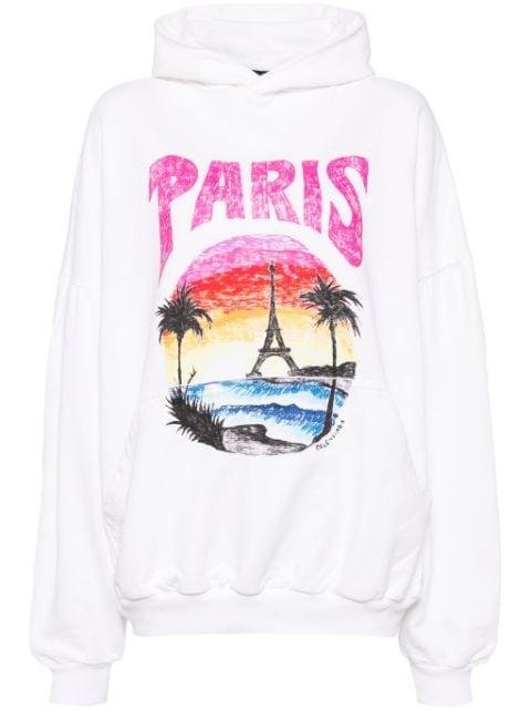 Paris Tropical cotton hoodie by BALENCIAGA