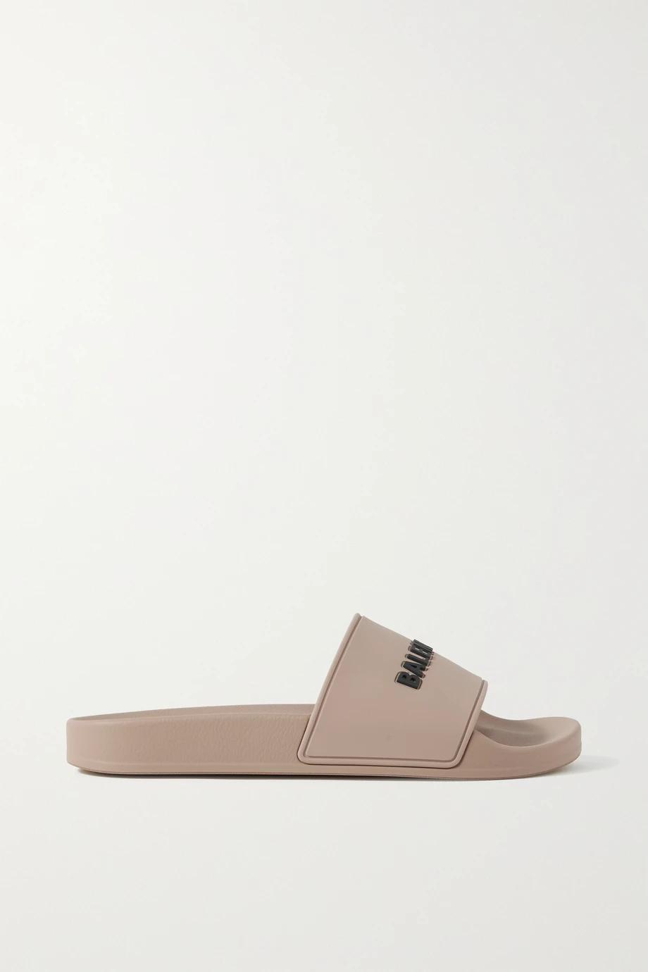 Piscine logo-embossed rubber slides by BALENCIAGA