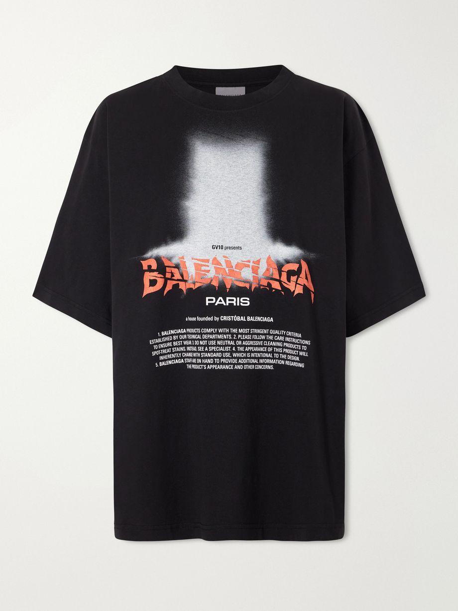 Printed cotton-blend T-shirt by BALENCIAGA