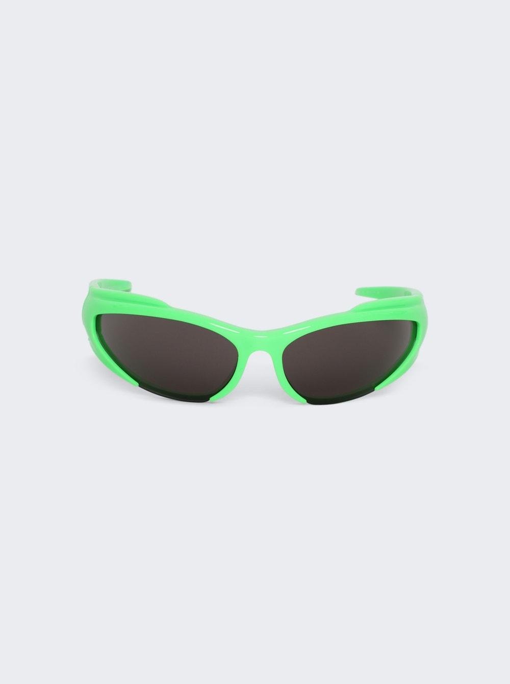 Reverse Xpander Rectangle Sunglasses Green  | The Webster by BALENCIAGA