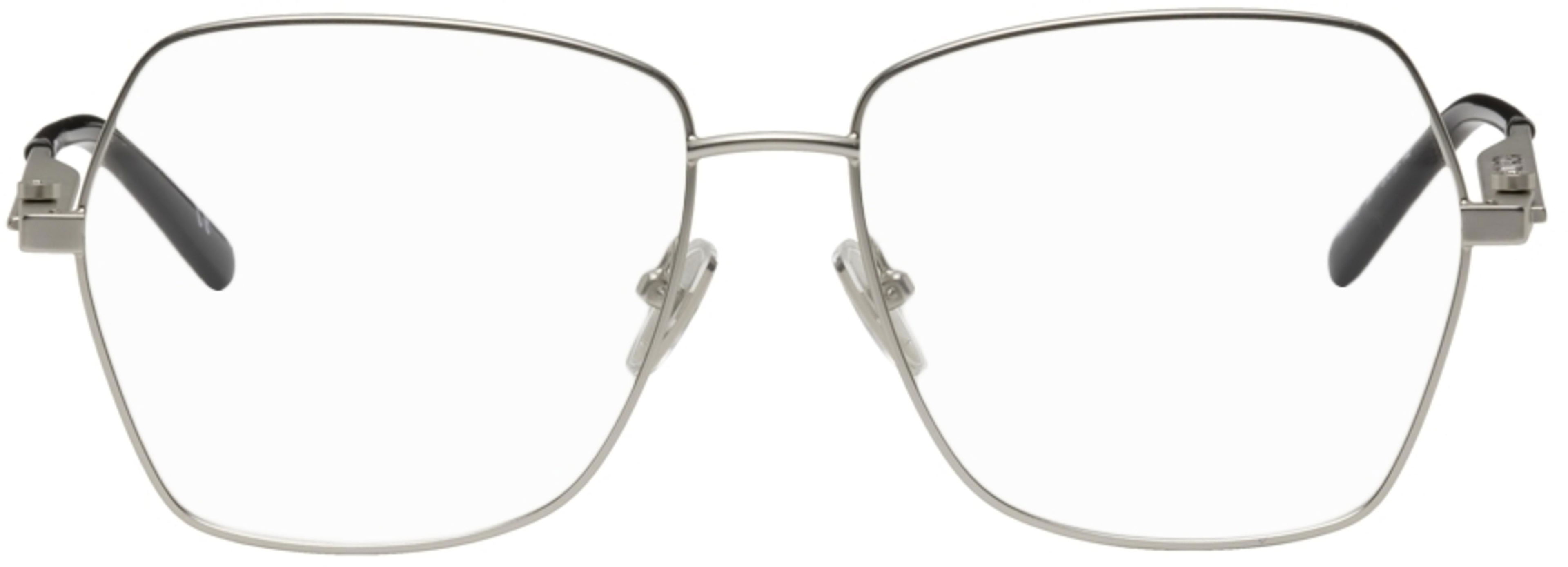 Silver Geometric Butterfly Glasses by BALENCIAGA