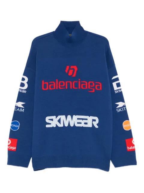 Sponsor jacquard turtleneck sweater by BALENCIAGA