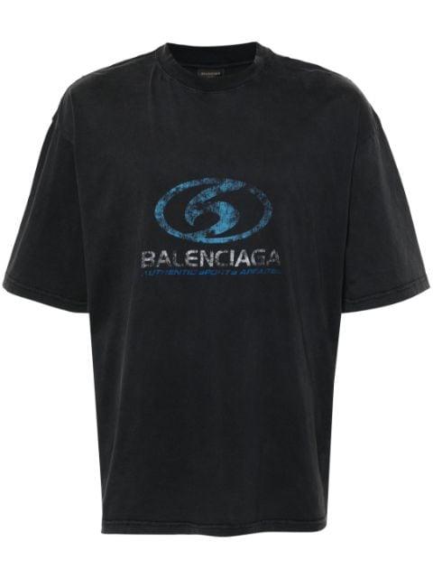 Surfer logo-print cotton T-shirt by BALENCIAGA