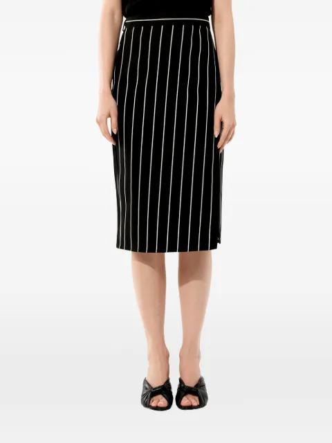 Tablier pinstriped A-line skirt by BALENCIAGA
