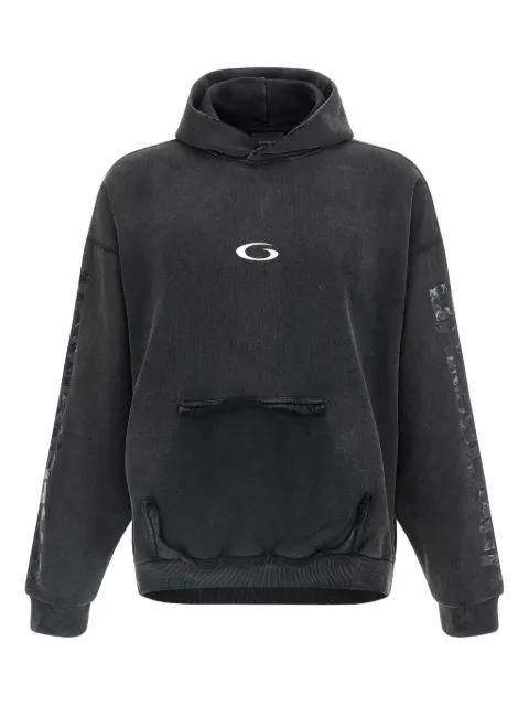 Tape Ripped logo-detail hoodie by BALENCIAGA