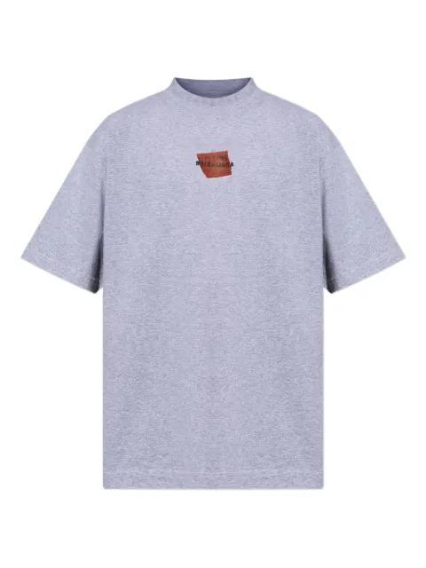 Taped logo-print cotton t-shirt by BALENCIAGA
