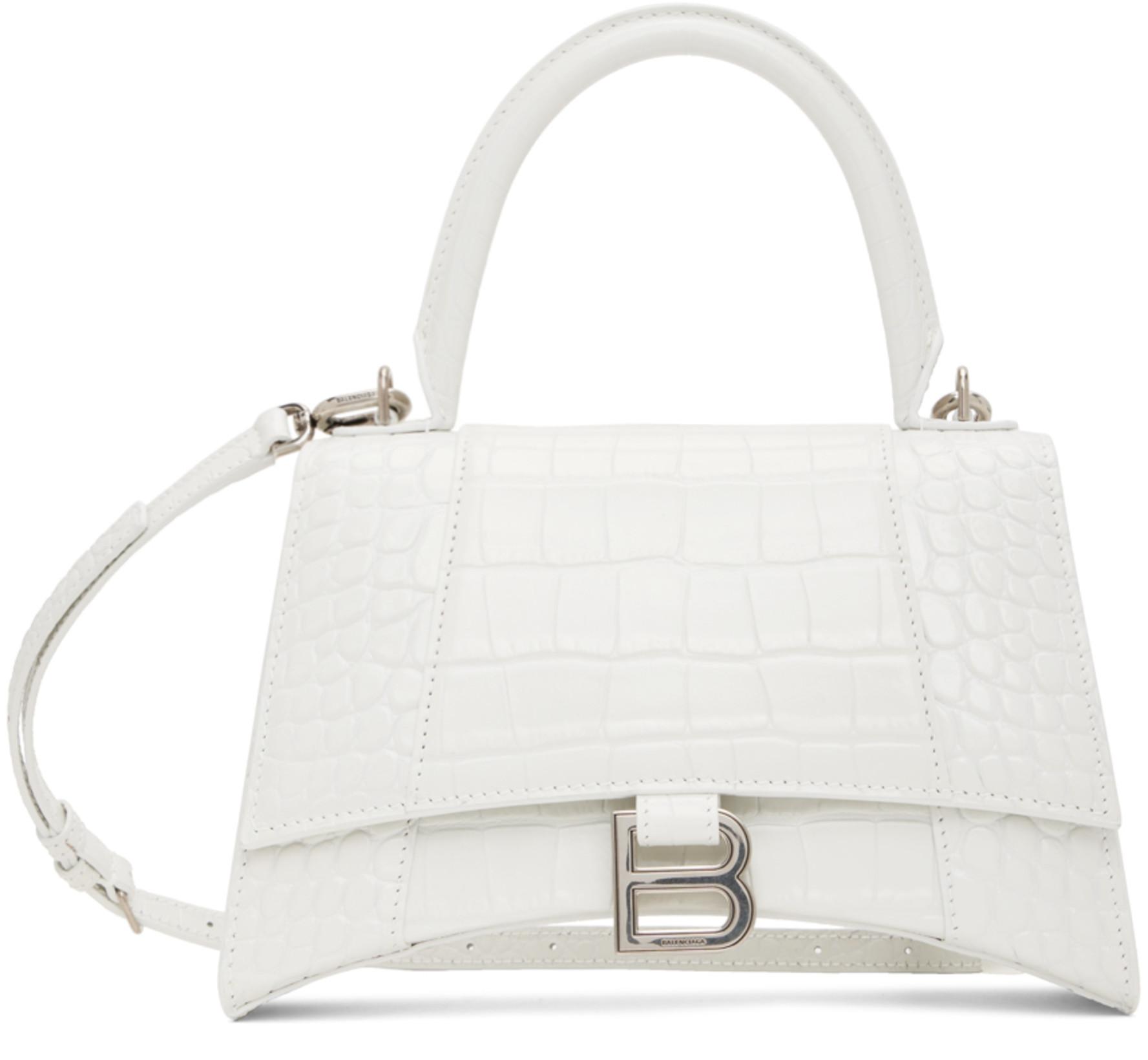 White Small Hourglass Bag by BALENCIAGA