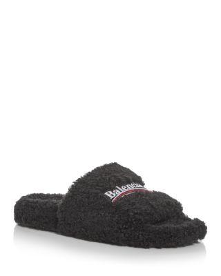Women's Furry Slide Slippers by BALENCIAGA