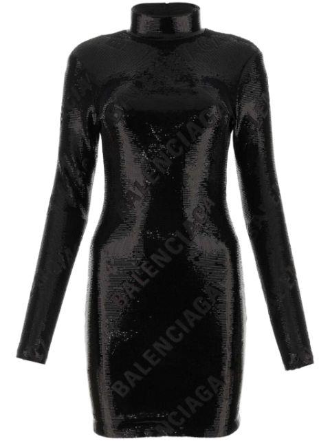 all-over logo sequin mini dress by BALENCIAGA