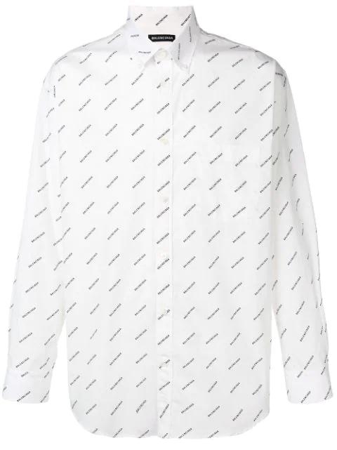 all-over logo shirt by BALENCIAGA