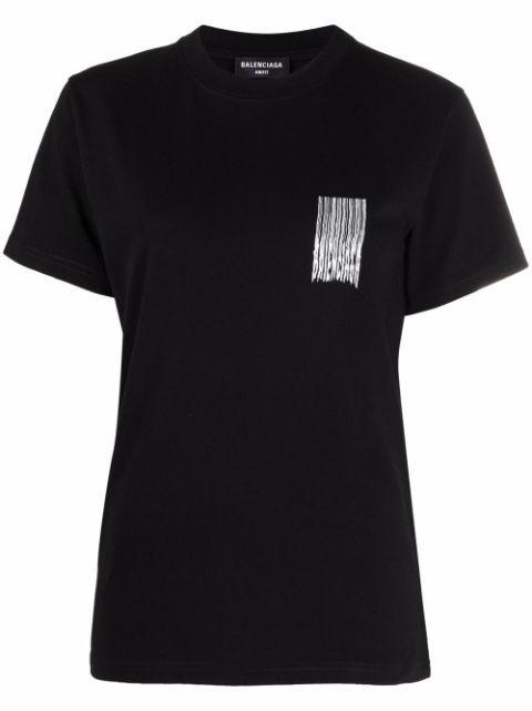 barcode-print T-shirt by BALENCIAGA