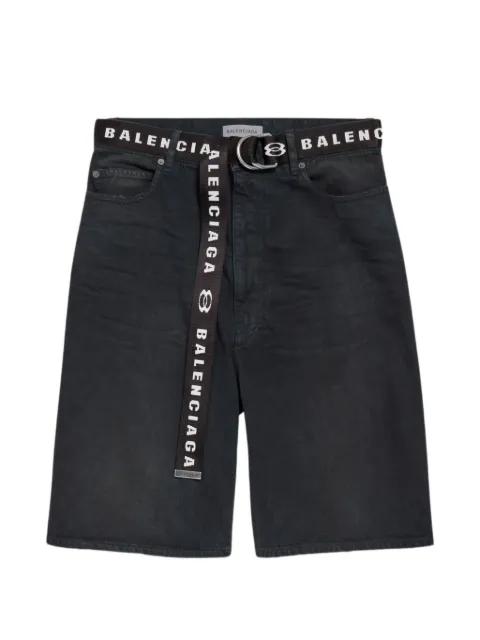 belted logo-waistband shorts by BALENCIAGA