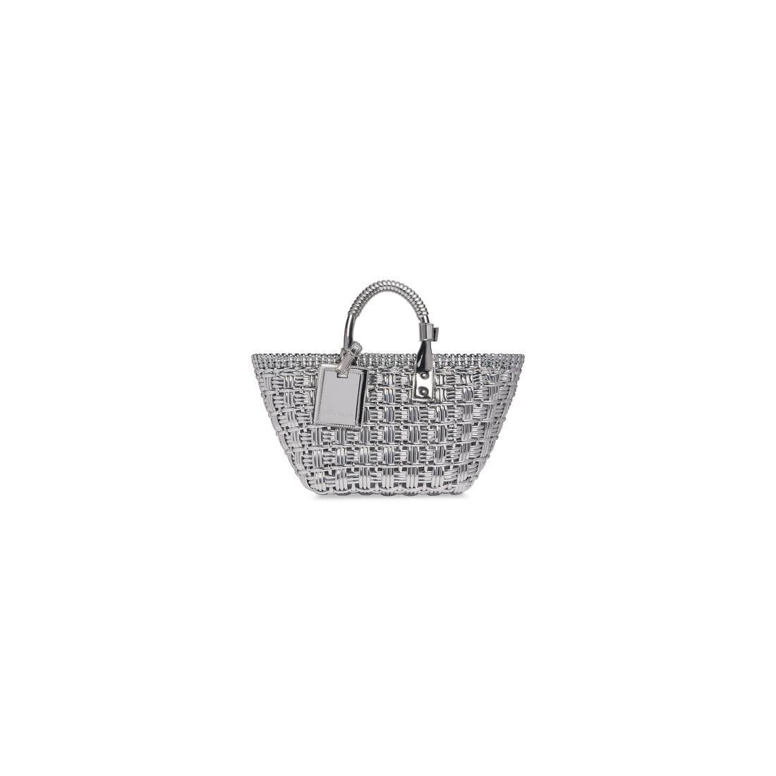 bistro xs basket with strap in mirror fabric by BALENCIAGA