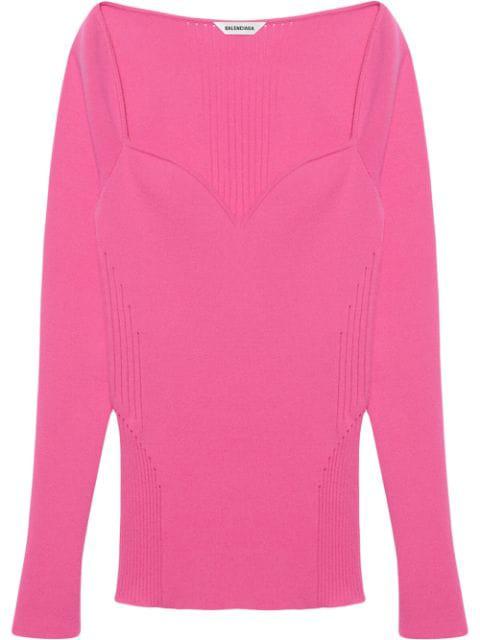 bustier-neck top by BALENCIAGA