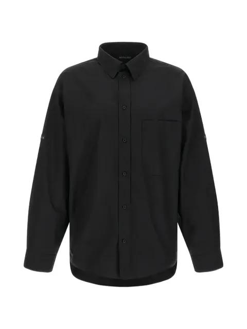 button-fastening cotton shirt jacket by BALENCIAGA
