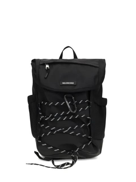 carabiner-detail lace-up backpack by BALENCIAGA