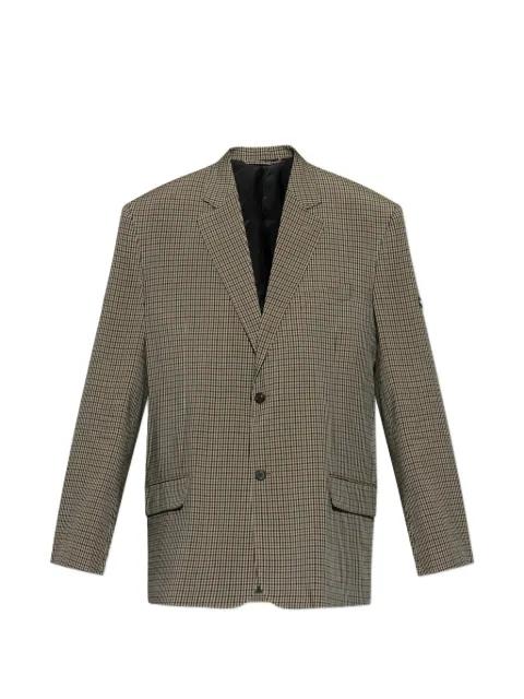 check-pattern single-breasted blazer by BALENCIAGA