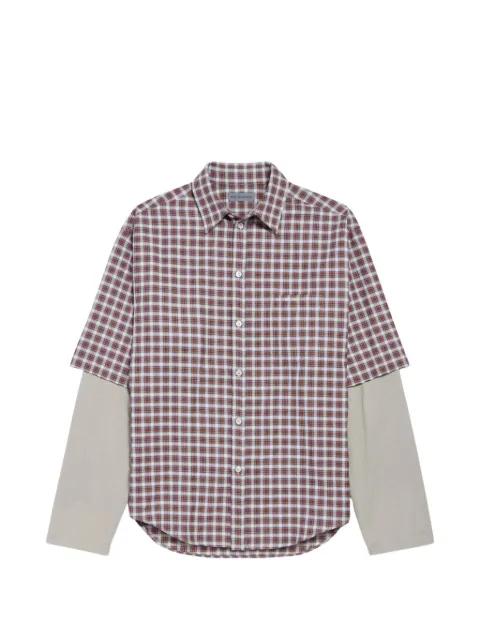 checked layered shirt by BALENCIAGA