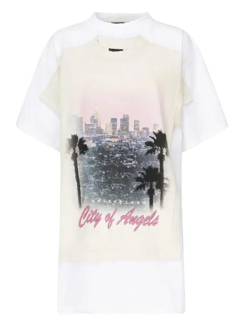 city-print panelled t-shirt by BALENCIAGA