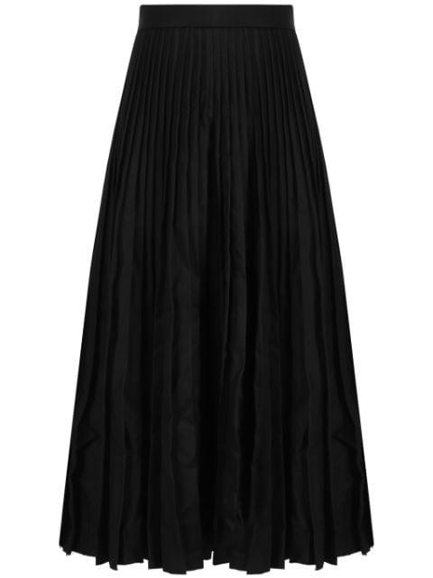 creased wool pleated skirt by BALENCIAGA