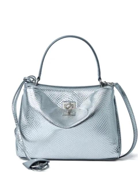 croc-embossed rodeo mini tote bag by BALENCIAGA