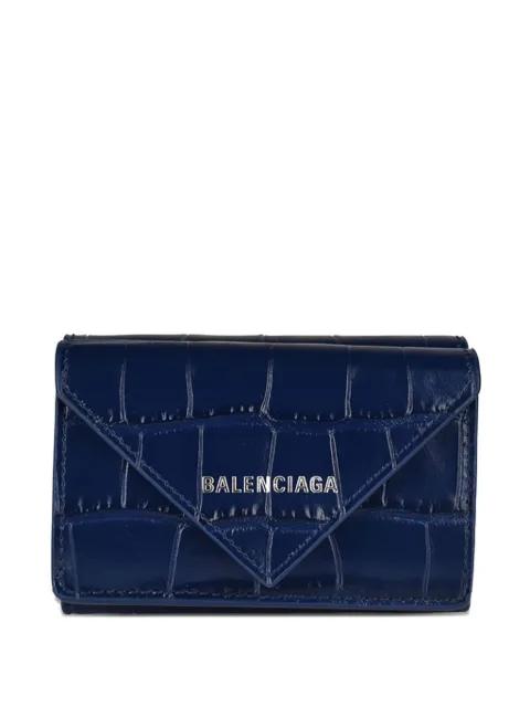 crocodile-effect logo paper wallet by BALENCIAGA
