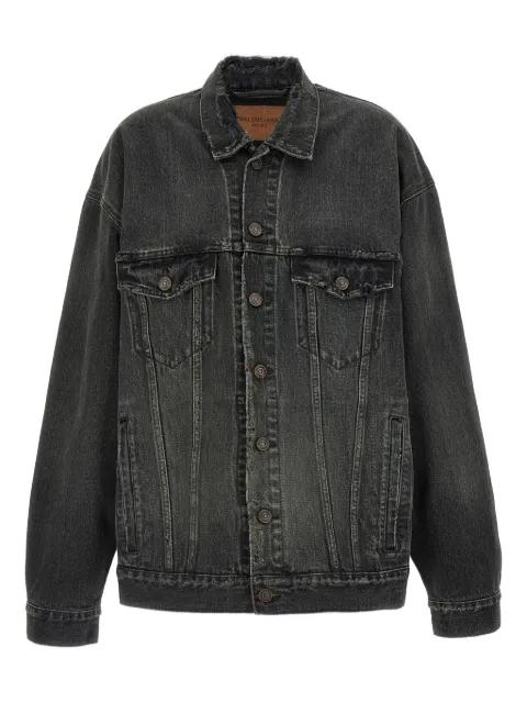distressed denim jacket by BALENCIAGA
